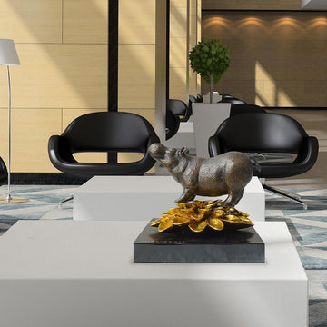 The Hippo Was in Golden Bloom (Bronze Sculpture, Small)