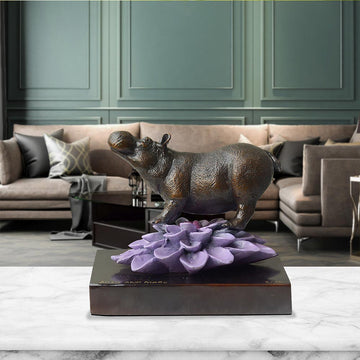 The Hippo Was in Bloom (Bronze Sculpture, Small)