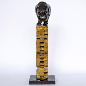 If Hippos Get Knocked Down They Will Get Back Up Again (Bronze Sculpture)