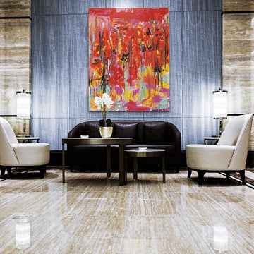 Illawara Flame Trees Glowing on a Hot Summer Morning (Original Painting)