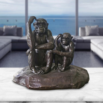 Chimp Imitation Forever (Small Bronze)