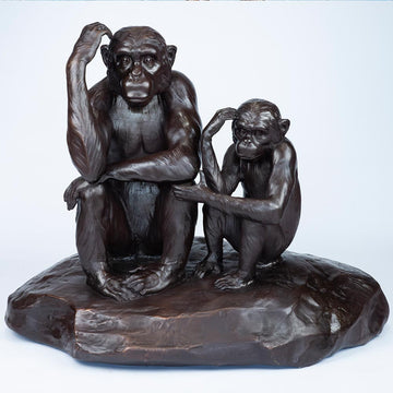 Chimp Imitation Forever (Small Bronze)