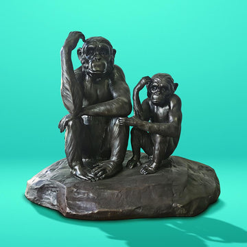 Chimp Imitation Forever (Small Bronze)