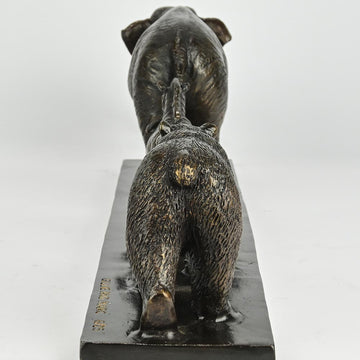 Love the Indian Elephant, the Grevy's Zebra, and the Asiatic Black Bear (Bronze Sculpture)