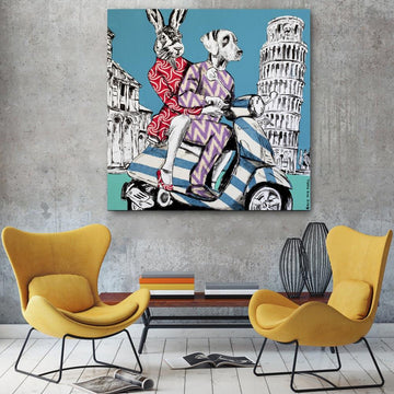 They had the Italian experience (Original Painting)