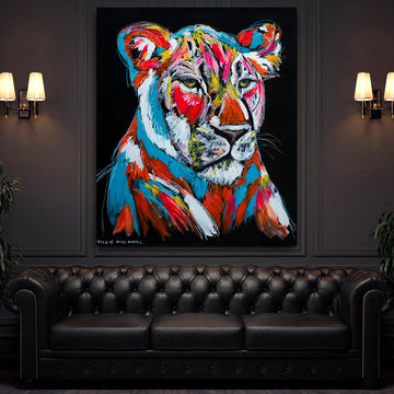 Jala, the lioness was strong and powerful and she knew it (Original Painting)