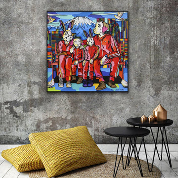 The Family Loves Japan (Original Painting)