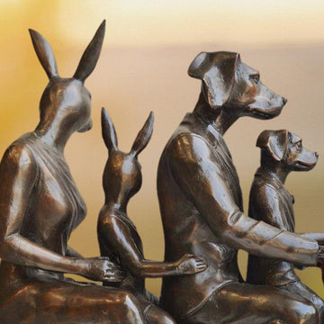 The Family That Rides Together Stays Together (Bronze Sculpture)