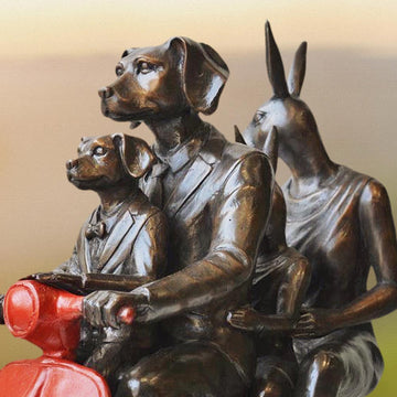 The Family That Rides Together Stays Together (Bronze Sculpture)