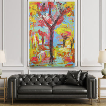 The Joshua Trees Glow in the Warmth of Midday Sun (Original Painting)
