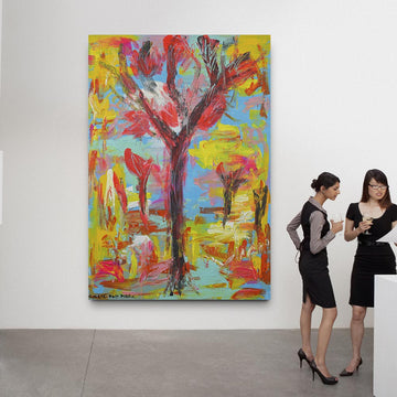 The Joshua Trees Glow in the Warmth of Midday Sun (Original Painting)