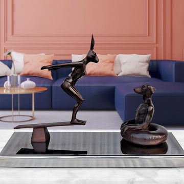 They Would Always Make a Splash (Bronze Sculpture)