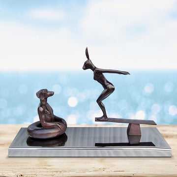 They Would Always Make a Splash (Bronze Sculpture)