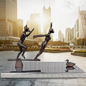 Jump into Bliss (Bronze Sculpture)
