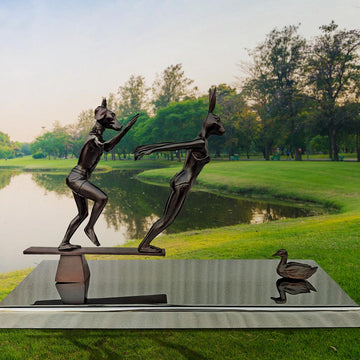 Jump into Bliss (Bronze Sculpture)