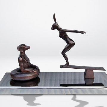 They Would Always Make a Splash (Bronze Sculpture)