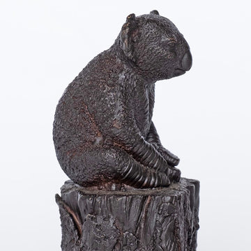 Lewis the Koala on Log (Bronze Sculpture, Pocket Size)