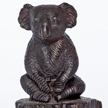 Lewis the Koala on Log (Bronze Sculpture, Pocket Size)