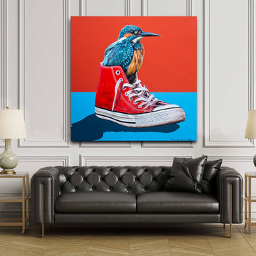 My Favourite Kingfisher in a Shoe (Original Painting)