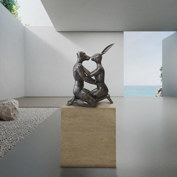 They Kissed and Kissed More (Bronze Sculpture, Mid-Size)