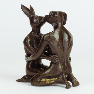 They fell in love again (Bronze Sculpture, Miniature Collection)