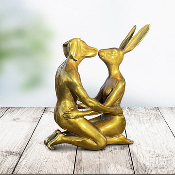The kiss that made the world stand still (Bronze Sculpture, Pocket Size)