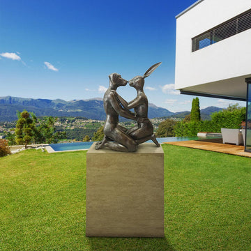 They Kissed and Kissed More (Bronze Sculpture, Mid-Size)