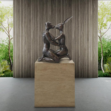 They Kissed and Kissed More (Bronze Sculpture, Mid-Size)