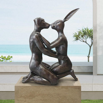 They Kissed and Kissed More (Bronze Sculpture, Mid-Size)