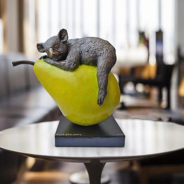 Koalas Will Pear for Love (Bronze Sculpture)