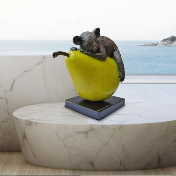 Koalas Will Pear for Love (Bronze Sculpture)