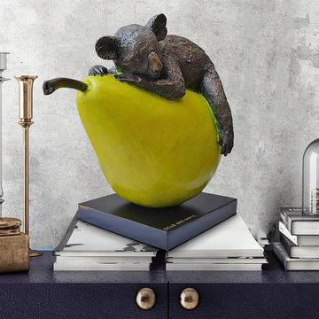 Koalas Will Pear for Love (Bronze Sculpture)