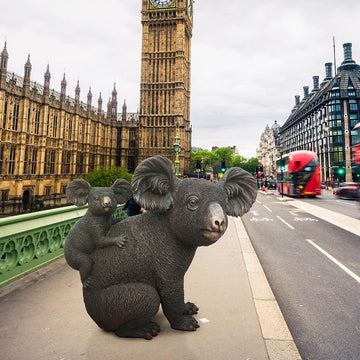 Mama and Baby Koala (Bronze Sculpture)