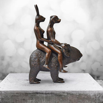 They Loved Koalas (Bronze Sculpture, Miniature Collection)