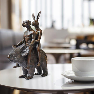 They Loved Koalas (Bronze Sculpture, Miniature Collection)