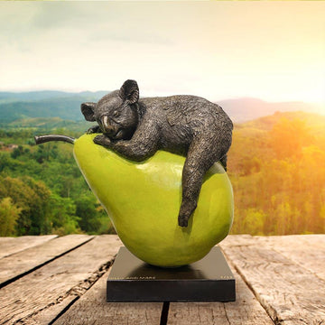 Koalas Will Pear for Love (Bronze Sculpture)