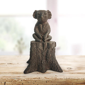 Lewis the Koala on Log (Bronze Sculpture, Pocket Size)