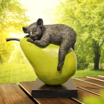 Koalas Will Pear for Love (Bronze Sculpture)