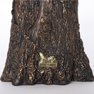 Lewis The Koala on Tree Stump (Resin Sculpture)