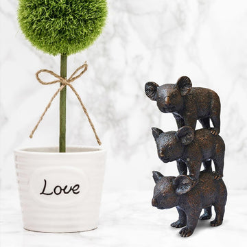 Koalas Always Support Each Other (Bronze Sculpture)