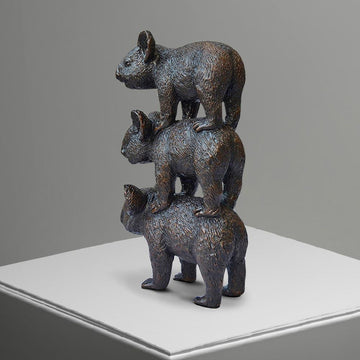 Koalas Always Support Each Other (Bronze Sculpture)