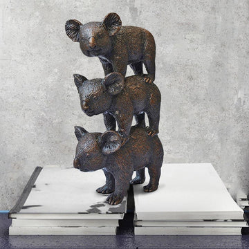 Koalas Always Support Each Other (Bronze Sculpture)