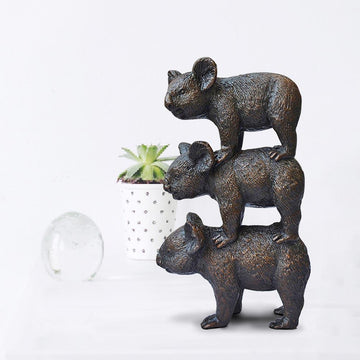 Koalas Always Support Each Other (Bronze Sculpture)