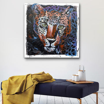 The leopard loved the nightlife (Original Painting)