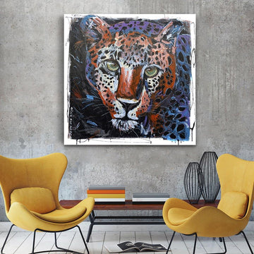 The leopard loved the nightlife (Original Painting)