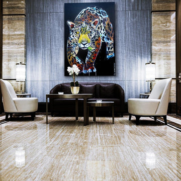 The leopard was willing to do everything to survive (Original Painting)