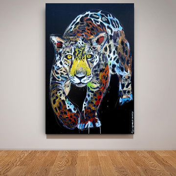 The leopard was willing to do everything to survive (Original Painting)