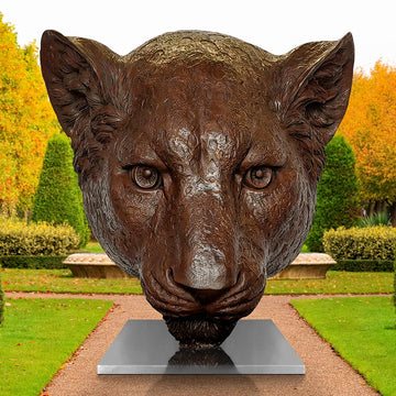 Anya the Amur Leopard was Thinking Big (Bronze Sculpture)