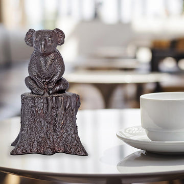 Lewis the Koala on Log (Bronze Sculpture, Pocket Size)
