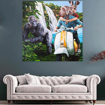 They Saw the Mountain Gorilla and It Changed Their Lives Forever (Original Painting)